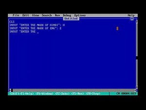 Accept mark of 5 subject and display total and average in qbasic