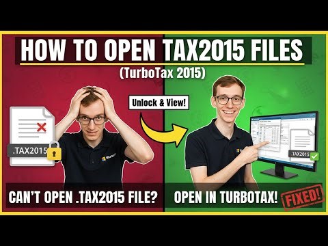 How to Open TAX2015 Files (TurboTax 2015)