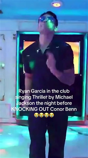 Ryan Garcia in the club singing Thriller by Michael Jackson the night before KNOCKING OUT Conor Benn 😭😭😭😭 #ryangarcia #michaeljackson #thriller #club #clips