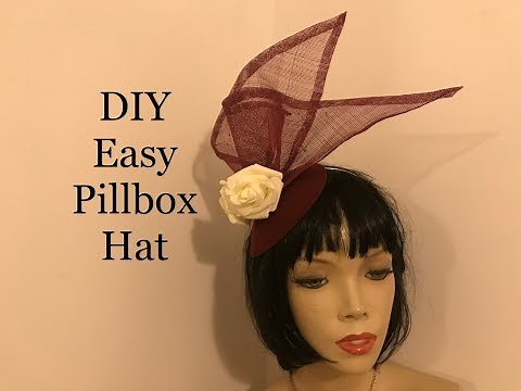 How to make a Pillbox Fascinator Hat, Millinery-easy DIY teardrop hatinator for a wedding or races