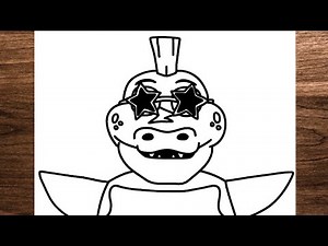 How to draw Monty fnaf Security Breach - montgomery gator from five nights at freddy's
