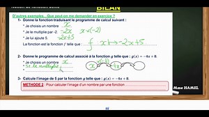 FONCTIONS et programme de calcul