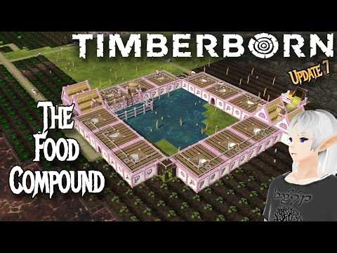 Building a giant FOOD COMPOUND – Timberborn Update 7 - Whitepaws mod [E6]
