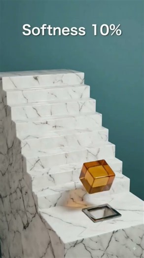 What Happens When You Change a Cube's Softness? (3D Physics) ​#physics #simulation #softbody #blende