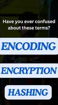 hashing vs encryption vs encoding #shortsfeed #shortsvideo #software #whatsapp #interview