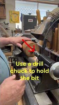 Using a Forstner Bit #woodturning #wood #bowls #lathe #chuck #vase #createopening