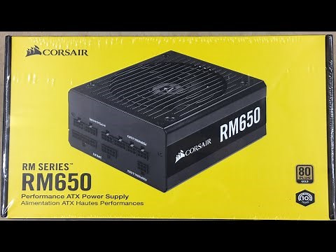 Corsair RM Series RM650 PSU Unboxing & Overview - 80 Plus Gold, 650W Fully Modular ATX Power Supply
