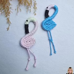 16K views · 254 reactions | Macrame Flamingo Tutorial #tutorial #diy #pattern #learning #learningtogether | Boho Dsecoration | Facebook