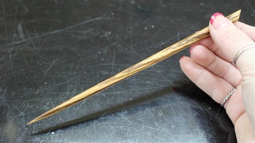 How to turn a hair stick without a lathe