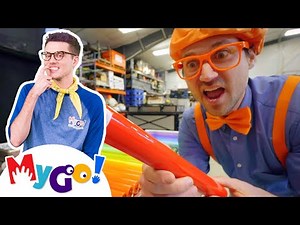 Blippi Goes Glassblowing | Blippi Full Episodes | MyGo! Sign Language For Kids | ASL