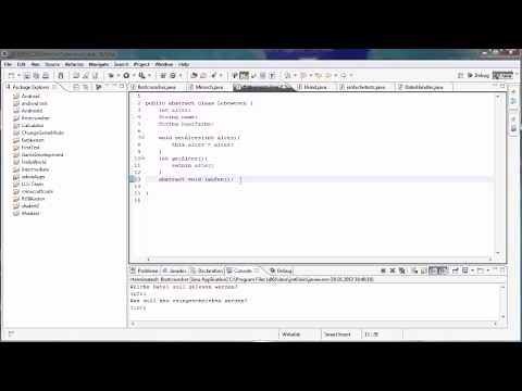 Java Tutorial 48 - abstract mit Methoden