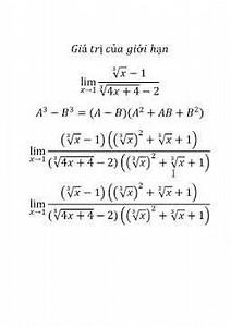 Toán 11: Giá trị của giới hạn lim (x→1)⁡ (∛x-1)/(∛(4x+4)-2)