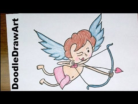 Drawing: How To Draw Cupid! Valentine Drawing Tutorial - Step by Step