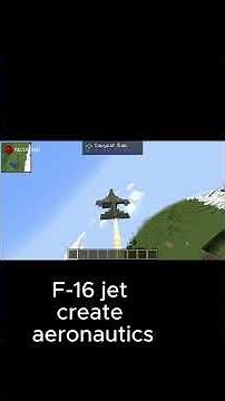 I built a WORKING F-16 military jet in minecraft that works! #createmod #minecraft #gaming