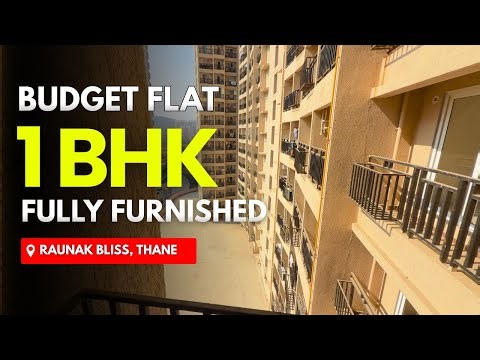 Fully Furnished 1 BHK Flat for Sale at Raunak Bliss, Thane | Unused Flat | Ready To Move In