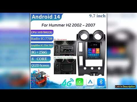 97 For Hummer H2 20022007 Car Player Auto Radio Stereo Head Unit Multimedia Player GPS Navigation S