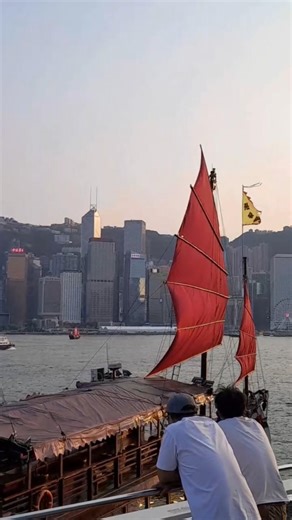 Traditional junks vs modern yachts #hongkong #contrast #travel