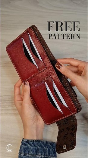 Make This Compact Leather Wallet | FREE PDF Pattern #wallet #free #diy