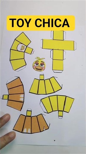 Making FNAF TOY CHICA from Paper! #shorts