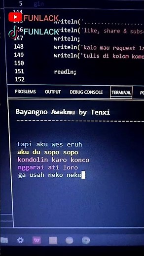 Bayangno Awakmu - Tenxi, Jemsi (coding lyrics/lirik)