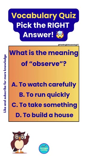 🔥 Vocabulary Quiz: Can You Pick the Right Answer? 🤯
