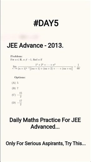 #DAY5 JEE Advanced Maths "Advanced Limit Problem Solved Step by Step" #dagurmaths #dailymath #iitjee