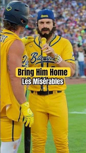 Serenading Batter with "Bring Him Home" from Les Misérables #shortsfeed#Broadway#Funny#Comedy#MLB