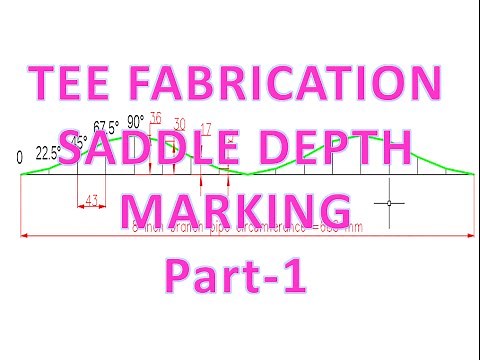 Piping_Tee fabrication/saddle depth/branch hole marking and calculation formula _part -1
