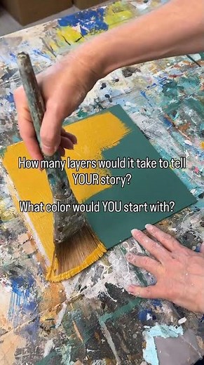 How Many Layers Tell Your Story Intuitive Abstract Art Process #DawnBajaAbstractArt #AbstractArt