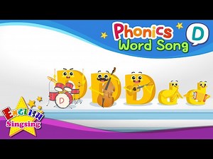 Phonics Word song D - English Songs - Educational video for Kids - Videos For Kids