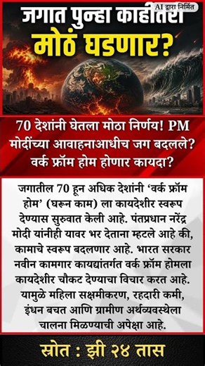 70 देशांनी घेतला मोठा निर्णय! PM मोदींच्या आवाहनाआधीच जग बदलले? वर्क फ्रॉम होम होणार कायदा?