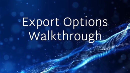 Export Options Walkthrough in v3.5 of the Whitespace Platform