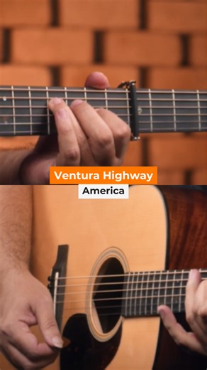 “Ventura Highway”, da banda America, é um dos maiores clássicos do folk rock dos anos 70. Lançada no álbum Homecoming (1972), a música ficou marcada pelos violões bem abertos, harmonias vocais suaves e aquela atmosfera de estrada infinita. A base mistura acordes com cordas soltas e uma levada constante, ótima pra treinar precisão na mão direita e fluidez nas trocas. É uma daquelas músicas que parecem simples, mas ajudam muito no controle de ritmo e dinâmica no violão. Perfeita pra quem quer evol