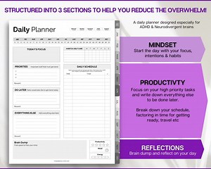 Onenote ADHD Planner, Digital Planner for Neurodivergent Adults, Brain Dump Template, to Do List, Cleaning, Daily Symptom Tracker, One Note - Etsy