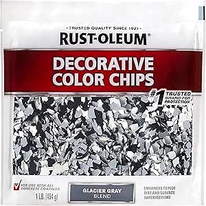 Rust-Oleum 312449 Glacier Gray Blend EpoxyShield Decorative Color Chips, 1 lb, (Pack of 1)