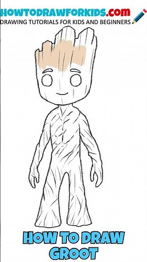 How to Draw Groot for Kids