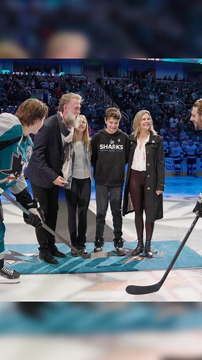 Joe Thornton and his family dropped the puck tonight in honor of his Hockey Hall of Fame induction earlier this month! 👏 | San Jose Sharks