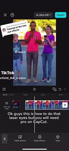 Cómo crear efectos de ojos láser en CapCut