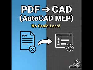 How to Convert PDF to CAD (DWG) in AutoCAD MEP | Keep the Exact Scale!