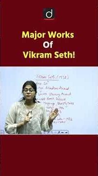 Major Works of Vikram Seth #DrishtiTeachingExams #Shorts