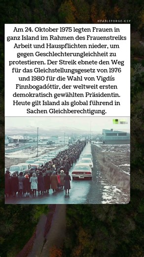 Frauenstreik in Island 1975 ✊💜