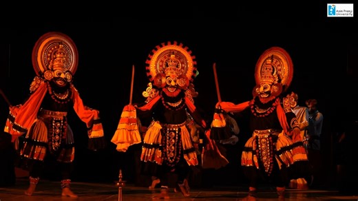 Yakshagana performance titled "The Slaying of Abhimanyu" was presented by Theatre Yaksha from Udupi at the Amphitheatre, Azim Premji University. The colourful and energetic performance brings to life the world of mythology while at the same time reminding us about the contemporary concerns about war and its victims. The style of the performance is Southern (Thenkutittu). Watch the long version of the Video on our You Tube Channel: https://www.youtube.com/watch?v=lLiZvjZkOHE #Life #Azimpremjiuniv