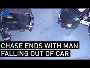 Driver Falls Out of Car, Possibly Passes Out, to End Police Chase | NBCLA
