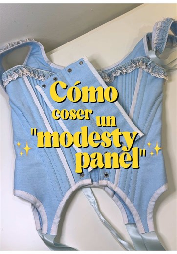 Hay muchas maneras distintas de hacer el “modesty panel” y de dónde colocar los ojetes, pero así es como lo hago yo jeje #fashiontiktok #sewing #corse #corset #moda