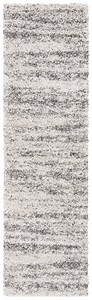 SAFAVIEH Hudson Jack Abstract Shag Runner Rug, Ivory/Grey, 2'3" x 8'