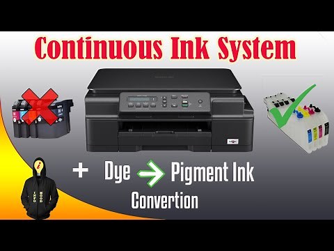 Continuous Ink System Installation for Inkjet Printer + Dye to Pigment Ink Convertion