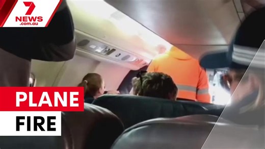 Rex plane catches fire before takeoff