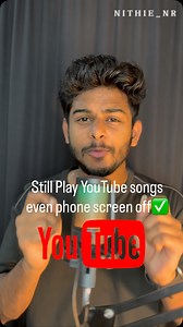 439K views · 16K reactions | Play YouTube songs even phone screen off✅❤️ #play #songs #youtube #viral #trend #trending #tech #support #instagram #nithie_nr #follow | Nithiya Raj R | Facebook
