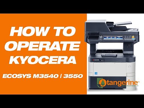 TUTORIAL: HOW TO OPERATE KYOCERA eCOSYS M3540/M3550 | DIGITAL LASER COPIER PRINTER SCANNER