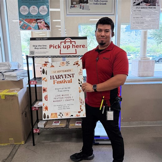 Fall is the perfect time to refresh your business visuals! Adriel is showcasing how easy it is to upgrade your signage with high-quality banners, posters, and displays from our Print & Copy services. Whether you upload your own designs, create designs with Canva, or pick from customizable templates, we’re here to help your brand stand out and stay fresh all season long. https://bit.ly/4nphwvt | Office Depot